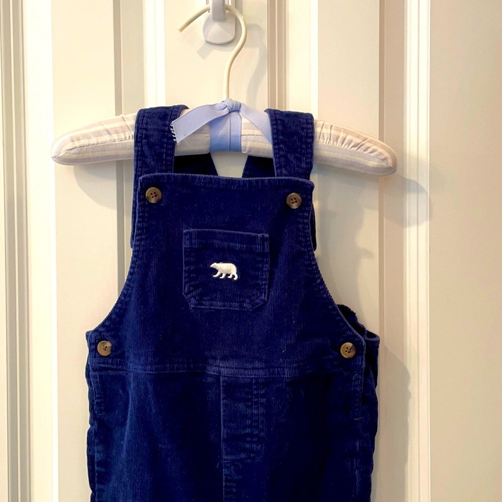Crown & Ivy Baby Navy Blue Corduroy Overall Longall 24 M